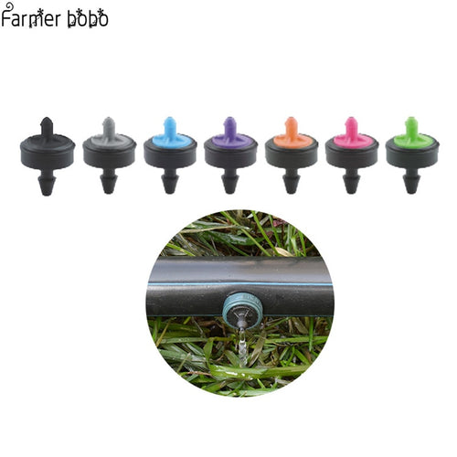 50 Pcs Adjustable Flow Pressure Compensating Dripper Emitter Shunt  Shunt Irrigation Dripper Garden Drip System Fixed Flow