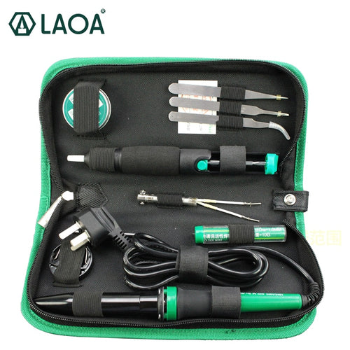 LAOA 30W 220V/110V Electric Soldering Iron Set Electronic Iron Kit Welding Gun Repair Tools with Solder Paste Tweezers Tin Wire