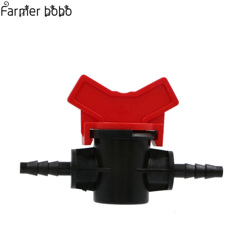 2 Pcs Close 4/7 Hose Valve micro-irrigation Pipe Valve Slotted Barbed Plastic Valves For Garden Irrigation Hose connector