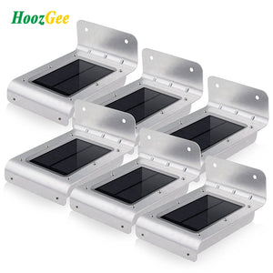 HoozGee Solar Wall Lights Outdoor Garden Super Bright Lighting 16 LED PIR Motion Sensor Security Lamp for Home Patio Decor