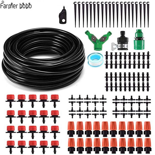 30m Automatic Micro Drip Irrigation System Garden Irrigation Spray Self Watering Kits with Adjustable Dripper