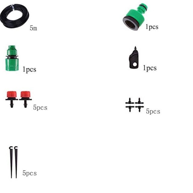 30m Automatic Micro Drip Irrigation System Garden Irrigation Spray Self Watering Kits with Adjustable Dripper