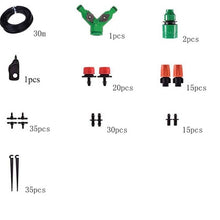 Load image into Gallery viewer, 30m Automatic Micro Drip Irrigation System Garden Irrigation Spray Self Watering Kits with Adjustable Dripper