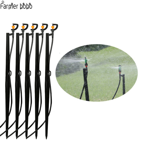 10pcs/ Underground pole 50CM  360 Rotary Sprinkler Dripper With  Potted Plant Irrigation Garden Lawn Micro Drip Fitting