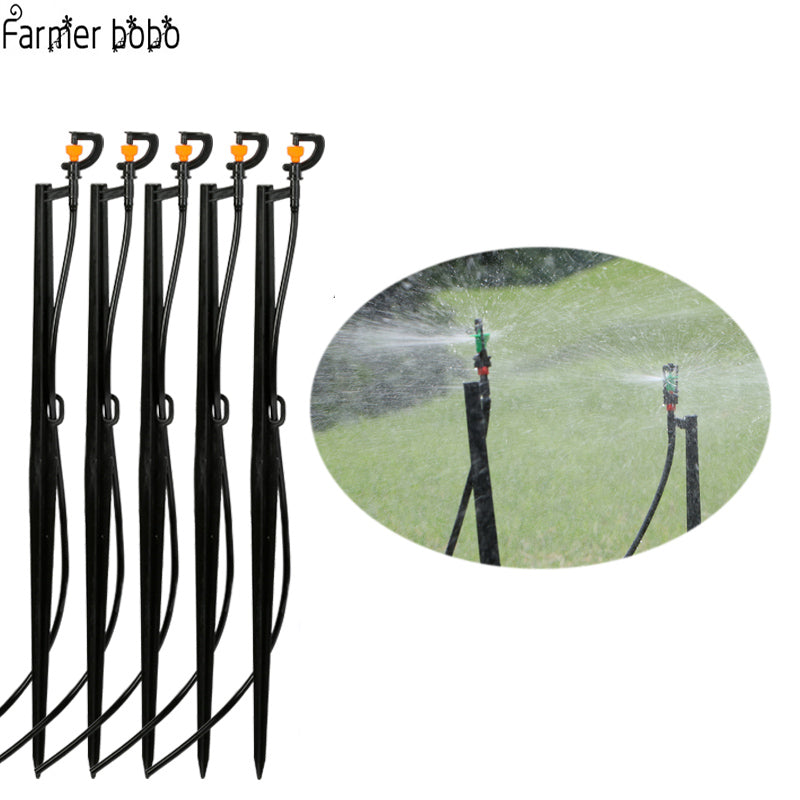 10pcs/ Underground pole 50CM  360 Rotary Sprinkler Dripper With  Potted Plant Irrigation Garden Lawn Micro Drip Fitting