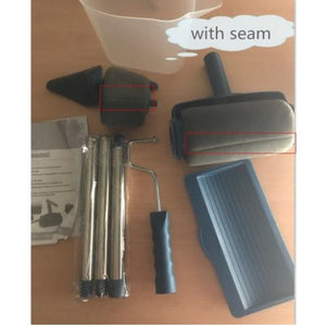 8pcs Multifunctional DIY Paint Roller Brush Tools Set Household Use Wall Decorative Handle Flocked Edger Painting Brushes Tool