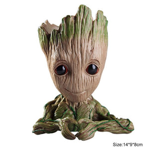 Grootted Planter Pot Baby Flower Pot Groot Action Figures Toy Pen Pot PVC Hero Model Guardians Of The Galaxy Crafts Home Decor