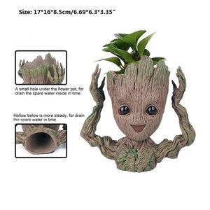 Grootted Planter Pot Baby Flower Pot Groot Action Figures Toy Pen Pot PVC Hero Model Guardians Of The Galaxy Crafts Home Decor