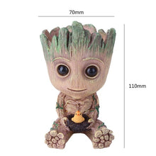 Load image into Gallery viewer, Grootted Planter Pot Baby Flower Pot Groot Action Figures Toy Pen Pot PVC Hero Model Guardians Of The Galaxy Crafts Home Decor