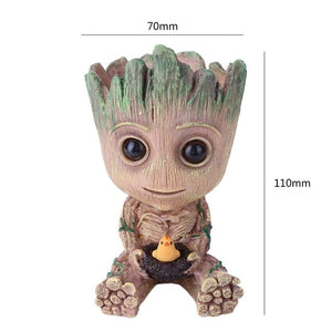 Grootted Planter Pot Baby Flower Pot Groot Action Figures Toy Pen Pot PVC Hero Model Guardians Of The Galaxy Crafts Home Decor