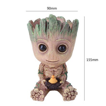 Load image into Gallery viewer, Grootted Planter Pot Baby Flower Pot Groot Action Figures Toy Pen Pot PVC Hero Model Guardians Of The Galaxy Crafts Home Decor