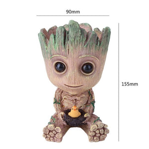 Grootted Planter Pot Baby Flower Pot Groot Action Figures Toy Pen Pot PVC Hero Model Guardians Of The Galaxy Crafts Home Decor