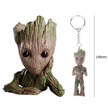 Load image into Gallery viewer, Grootted Planter Pot Baby Flower Pot Groot Action Figures Toy Pen Pot PVC Hero Model Guardians Of The Galaxy Crafts Home Decor
