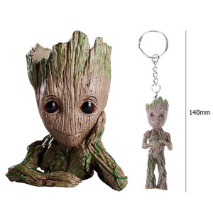 Grootted Planter Pot Baby Flower Pot Groot Action Figures Toy Pen Pot PVC Hero Model Guardians Of The Galaxy Crafts Home Decor
