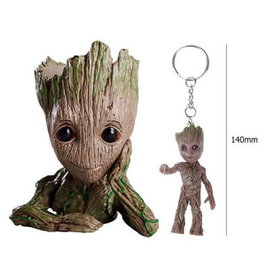 Grootted Planter Pot Baby Flower Pot Groot Action Figures Toy Pen Pot PVC Hero Model Guardians Of The Galaxy Crafts Home Decor