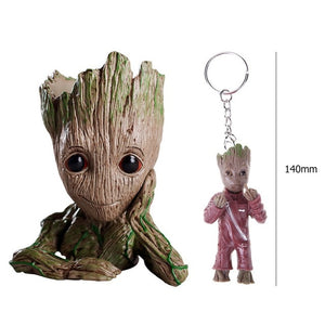 Grootted Planter Pot Baby Flower Pot Groot Action Figures Toy Pen Pot PVC Hero Model Guardians Of The Galaxy Crafts Home Decor