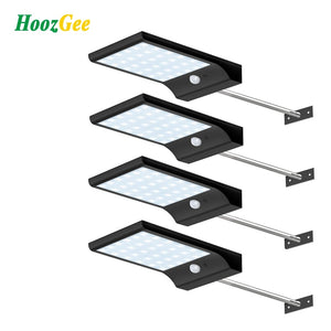 HoozGee Solar Street Light Outdoor Garden 36 LED Wall Lamp PIR Motion Sensor Lighting Security Pathway Lights with Stick