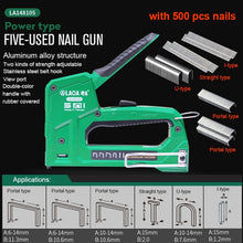 Load image into Gallery viewer, LAOA Nail Gun Upholstery Framing Rivet Staple Guns Kit Furniture Stapler For Wood Door Nailers Rivet Tool Gift with Needles