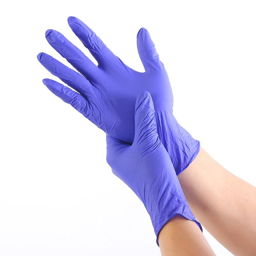 100pcs disposable gloves latex rubber cleaning food gloves universal home garden cleaning gloves household cleaning dark blue