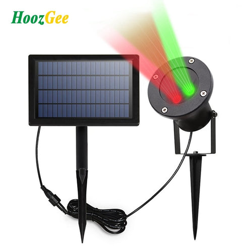 HoozGee Solar Flood Lights Star Colorful Projector Lamp Christmas Laser Spotlights LEDs for Lawn Garden Home Party KTV
