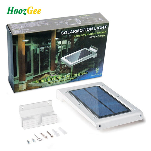 HoozGee Solar Wall Lights Garden Outdoor 46 LED Super Bright Light Control + Infrared Body Sensing Security Lighting Patio Lamp