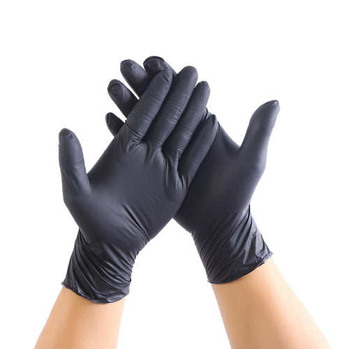 100pcs black disposable latex gloves garden gloves for home cleaning rubber catering food gloves tattoo gloves