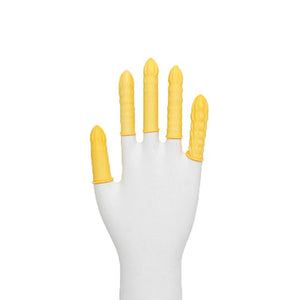 100pcs Disposable finger guard protective labor wear thick latex finger set rubber finger sleeve half half section mother finger