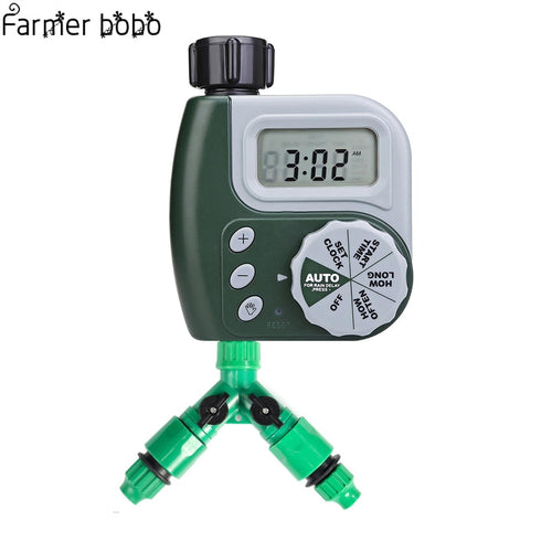 4Pcs Automatic irrigation Watering digital timer Y Connector 3/4 External threadquick connector for 4/7 or 8/11mm hose