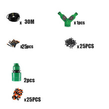 Load image into Gallery viewer, 30m Automatic Micro Drip Irrigation System Garden Irrigation Spray Self Watering Kits with Adjustable Dripper