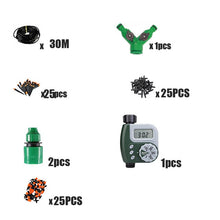 Load image into Gallery viewer, 30m Automatic Micro Drip Irrigation System Garden Irrigation Spray Self Watering Kits with Adjustable Dripper