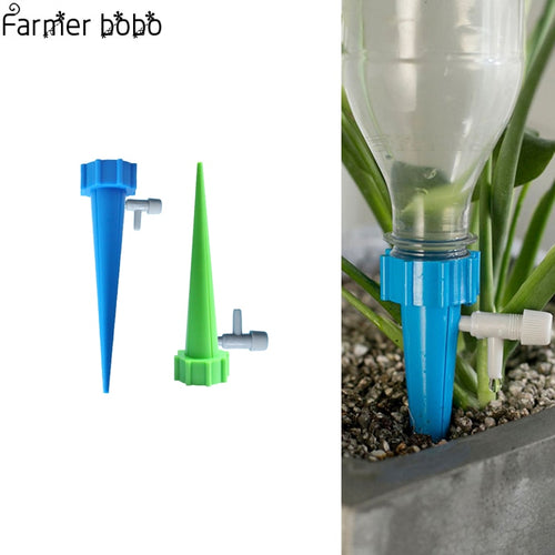 2pcs Automatic watering device Garden The New water flow adjustment Plant Drip irrigation tools Lazy man watering flowers kit
