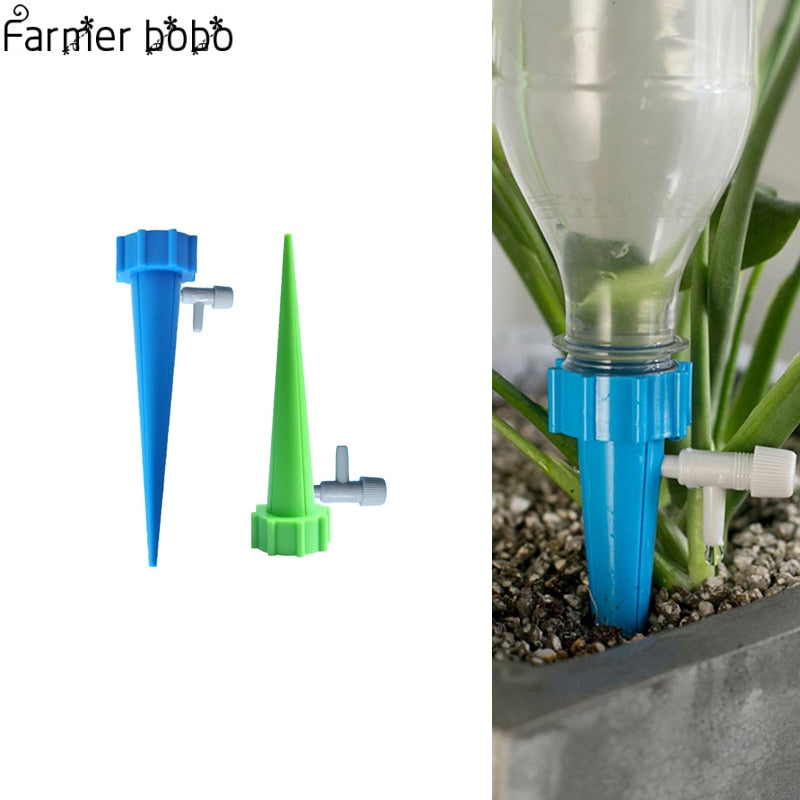 2pcs Automatic watering device Garden The New water flow adjustment Plant Drip irrigation tools Lazy man watering flowers kit