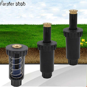 4Pcs 90-360 Degree  Adjustable Garden Lawn Sprinkler Automatic Retractable Spray Irrigation System Copper Nozzle