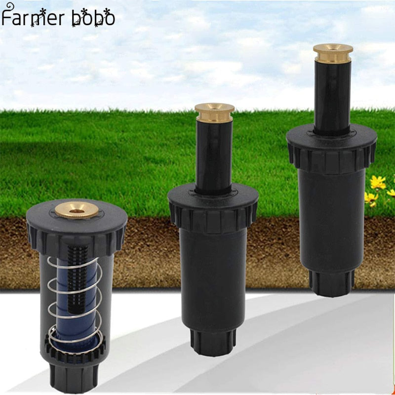 4Pcs 90-360 Degree  Adjustable Garden Lawn Sprinkler Automatic Retractable Spray Irrigation System Copper Nozzle