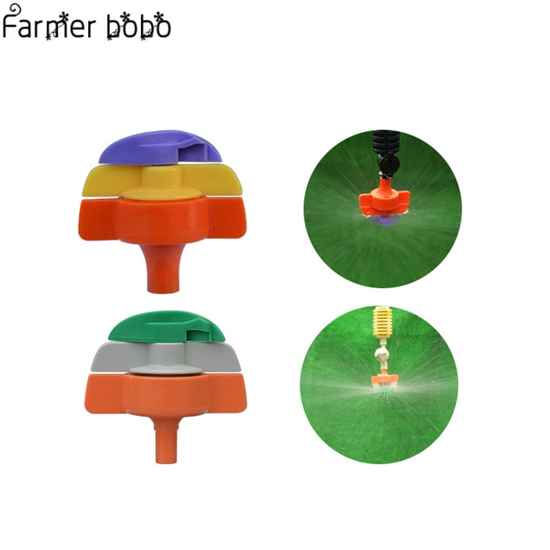 50pcs Durable Garden Sprinklers Rotating Spray Nozzle Plant Watering Drippers Sprinkler Garden Lawn Irrigation Tools