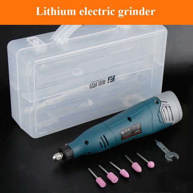 FUJIWARA 12V Lithium Electric Grinder 5-speed Adjustable Electric Drill Electric Grinder Set Engraving Machine Polisher
