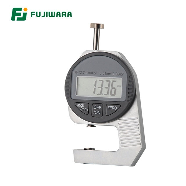 FUJIWARA Thickness Gauge Calipers 0-12.7mm Leatherwear Thin Film Paper Sheet Metal Surface Thickness Measurement Thickness Tool