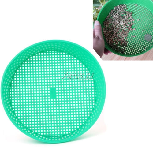 Plastic Garden Sieve Riddle Green For Composy Soil Stone Mesh Gardening Tool New G03 Drop ship